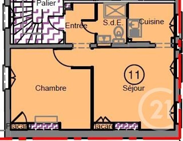 Appartement F2 à vendre - 2 pièces - 36.7 m2 - ST MAUR DES FOSSES - 94 - ILE-DE-FRANCE - Century 21 Immo Bac